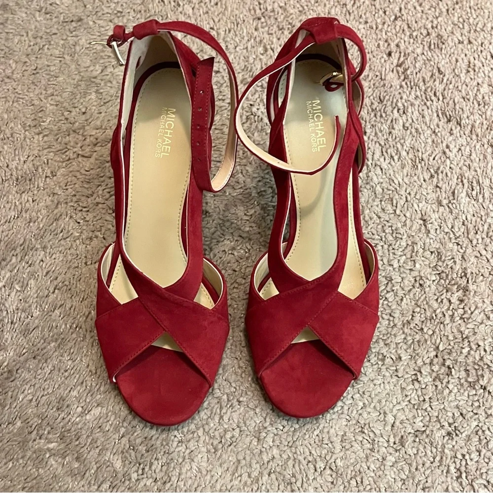 MICHAEL KORS BECKY ANKLE STRAP HEELS - Picture 6 of 7